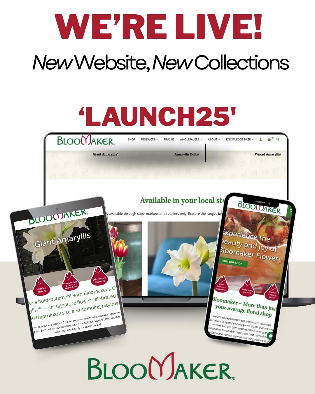 🎉 Still haven’t explored our new website?
Now’s the time, our Fall Collection is waiting to brighten your home. 🍂✨
https://bit.ly/45MtQii is now live with a fresh look and smoother shopping. You can discover fresh seasonal décor, waxed amaryllis gifts, and more, all with 25% off your first order using code LAUNCH25.
Don’t miss out on a more joyful (and easier!) way to shop flowers. 🌷🍂
#FallInBloom #Bloomaker #WaxedAmaryllis #Launch25 #FallDecor #ShopSmall