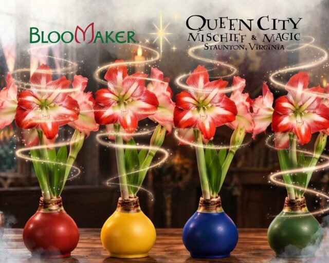 🪄 Something magical is blooming this Saturday! ✨
ㅤ
Bloomaker is joining the @queencitymagicsva in Staunton on Saturday, September 26, and we’re bringing a little extra magic with us! 🪄
ㅤ
Our signature Waxed Amaryllis Bulbs will be available in four special festival-inspired colors.. Red, Yellow, Blue & Green. ❤️💛💙💚. No water. No soil. Just beautiful blooms!
ㅤ
Take home a little magic and help keep the magic going! ✨ A portion of every bulb sold will go directly back to supporting the Queen City Mischief & Magic Festival 🫶🏼
ㅤ
Four colors. One magical bloom. Which will you choose?
ㅤ
Can’t make it to the festival? We’ve got a little magic for you, too! ✨ Comment MAGIC below and we’ll send you a 15% OFF coupon for Bloomaker.com straight to your DMs! 💌
ㅤ
We hope to see you there this Saturday! Come find us, say hi, and take a little festival magic home with you. 🪄✨

#staunton #bloomaker #queencitymischiefmagic #amaryllis #magicblooms